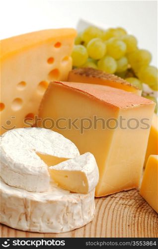 cheese on a wooden table