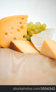 cheese on a wooden table