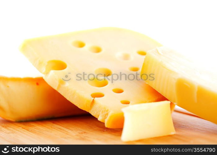 cheese on a wooden table