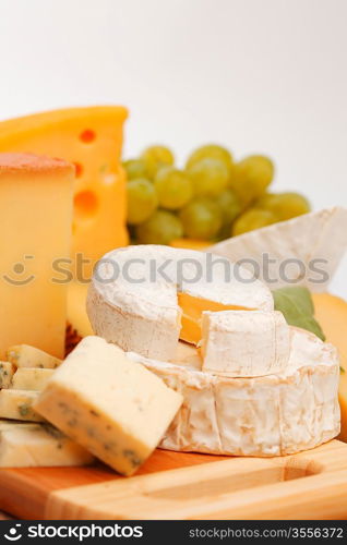 cheese on a wooden table