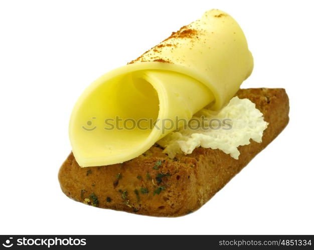 cheese on bread. cheese