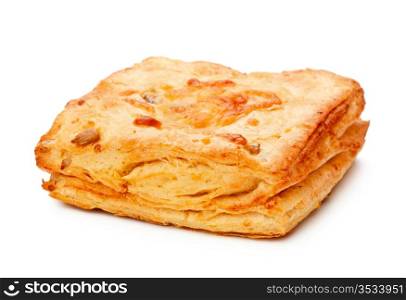 cheese pie isolated on a white background