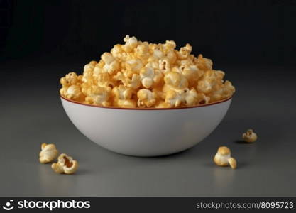 Cheese popcorn bowl. Tasty shot. Generate Ai. Cheese popcorn bowl. Generate Ai