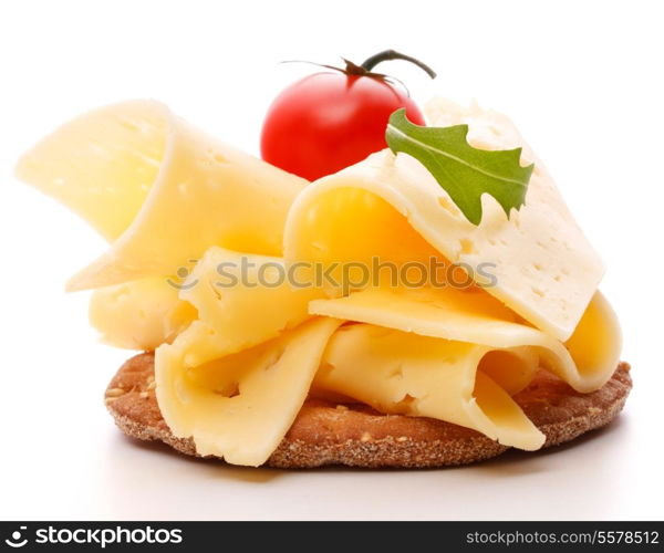 Cheese sandwich isolated on white background cutout