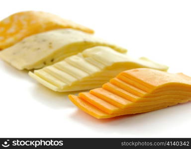 cheese slices , close up
