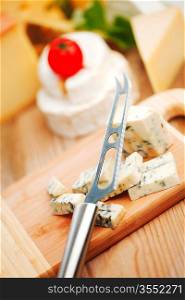 cheese with a cheese knife