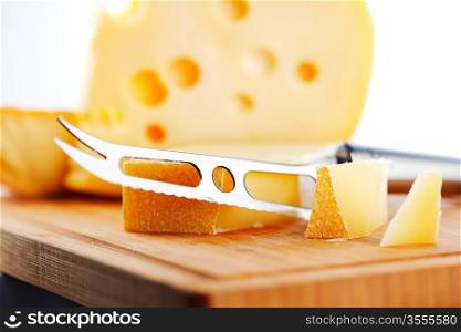 cheese with a cheese knife