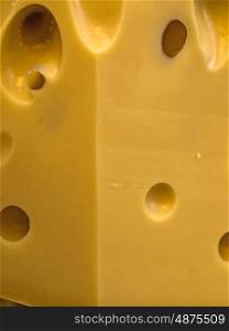 cheese with holes. cheese