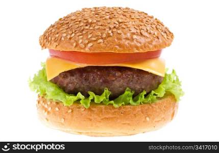 cheeseburger isolated on a white