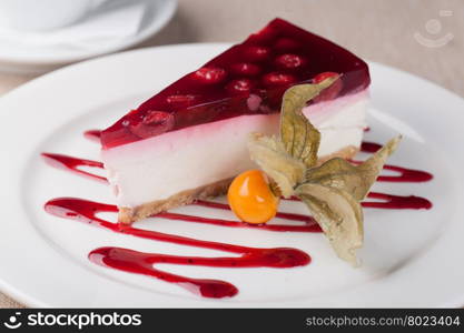 cheesecake. cheesecake on a white plate