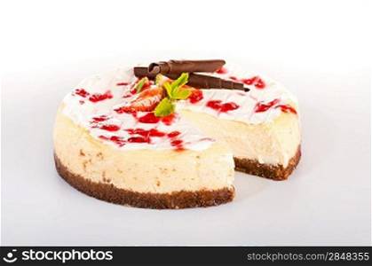 Cheesecake with fresh strawberries delicious creamy dessert tasty pie pastry