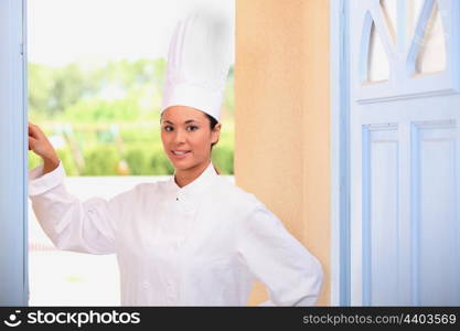 Chef in doorway