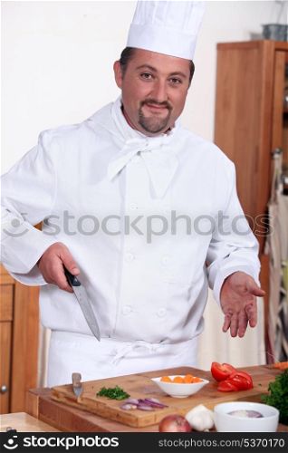 Chef preparing a meal
