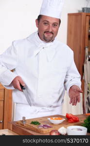 Chef preparing a meal