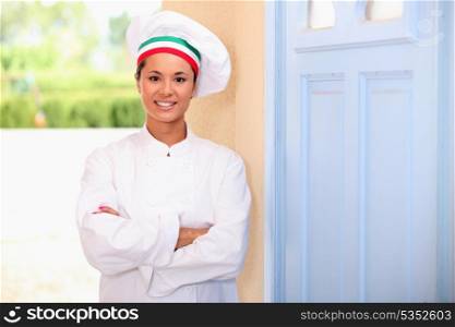 Chef standing in doorway