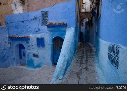 Chefchaouen, the blue city in the Morocco.. Chefchaouen, the blue city in the Morocco is a popular travel destination