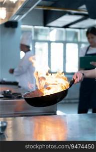 Chefs that specialize in cooking will be meticulous with every cooking process. Even minor details will not be overlooked. As with stir-fry, high heat will be used until a flaming flame appears