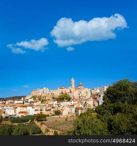 Chelva village skyline in Valencia of Spain Serranos area