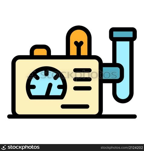 Chemical device icon. Outline chemical device vector icon color flat isolated. Chemical device icon color outline vector