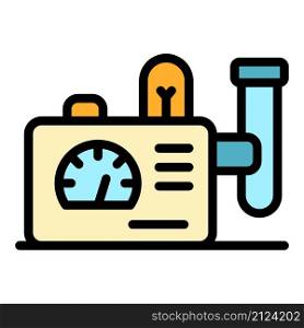Chemical device icon. Outline chemical device vector icon color flat isolated. Chemical device icon color outline vector