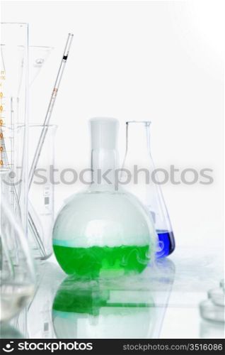 chemical experiment macro close up