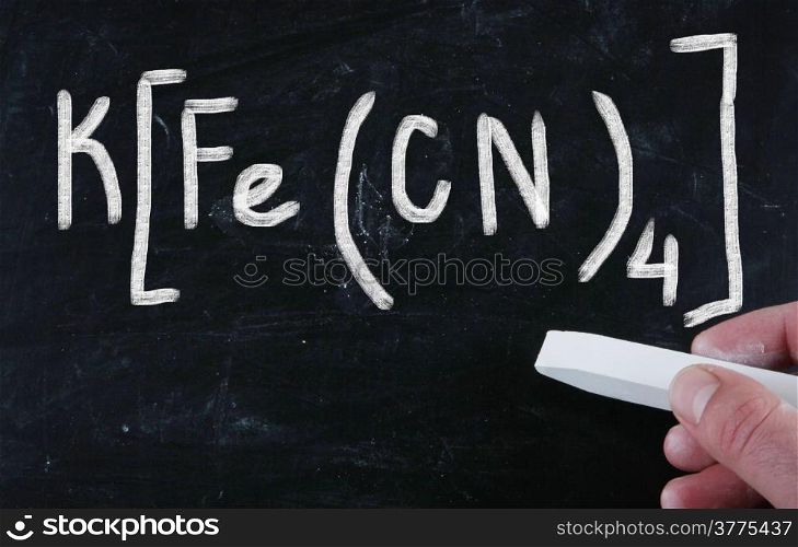 chemical formula on blackboard