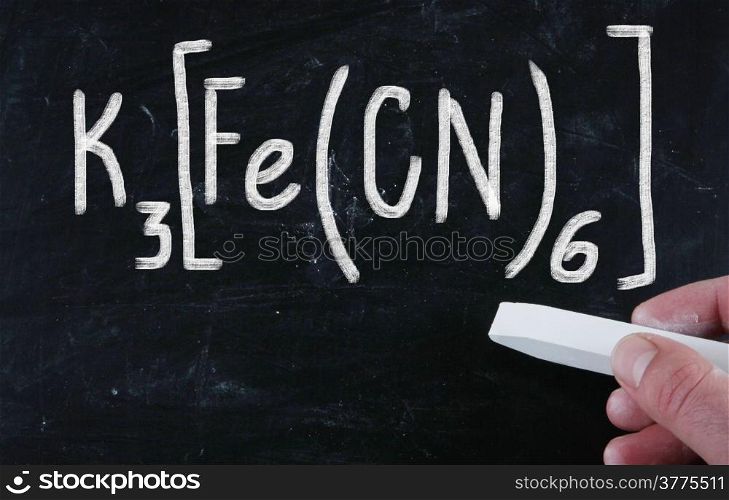 chemical formula on blackboard