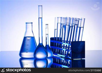 Chemical lab with glass tubing