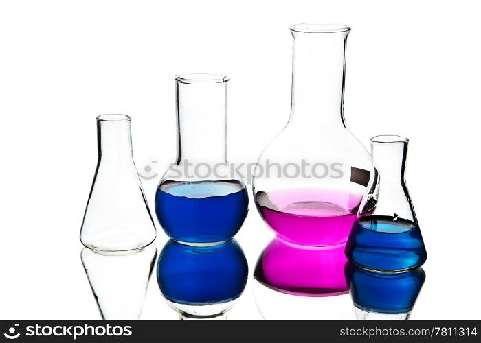 chemical laboratory equipment isolated