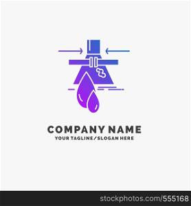 Chemical, Leak, Detection, Factory, pollution Purple Business Logo Template. Place for Tagline.. Vector EPS10 Abstract Template background