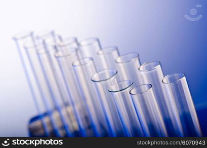 Chemical tubing at gradient background