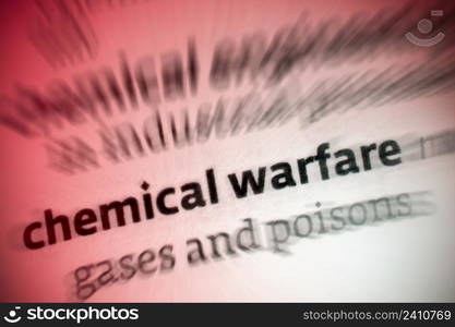 Chemical warfare involves using the toxic properties of chemical substances as weapons. This type of warfare is distinct from nuclear warfare and biological warfare, which together make up NBC, the military acronym for nuclear, biological, and chemical, all of which are considered weapons of mass destruction.