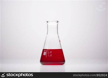 Chemicals in glass containers in laboratories