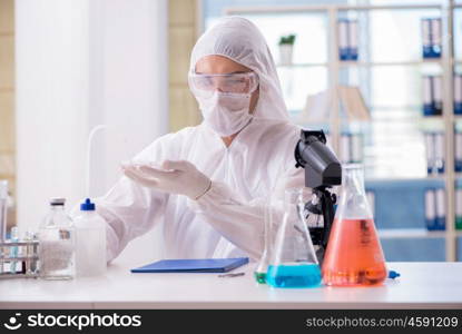 Chemist working in the lab