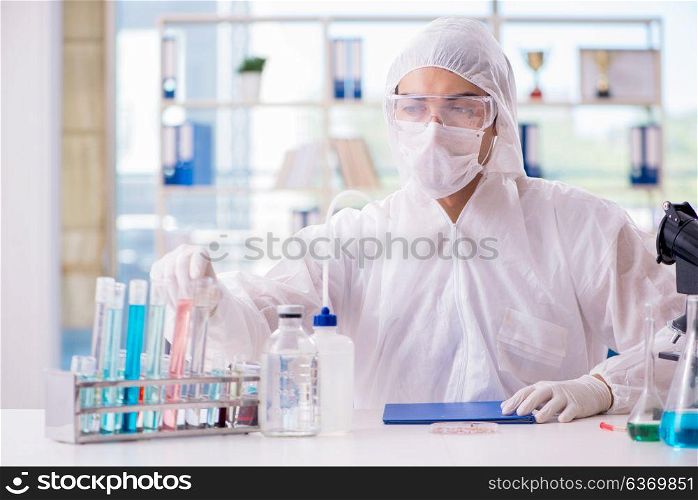 Chemist working in the lab