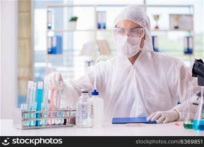 Chemist working in the lab