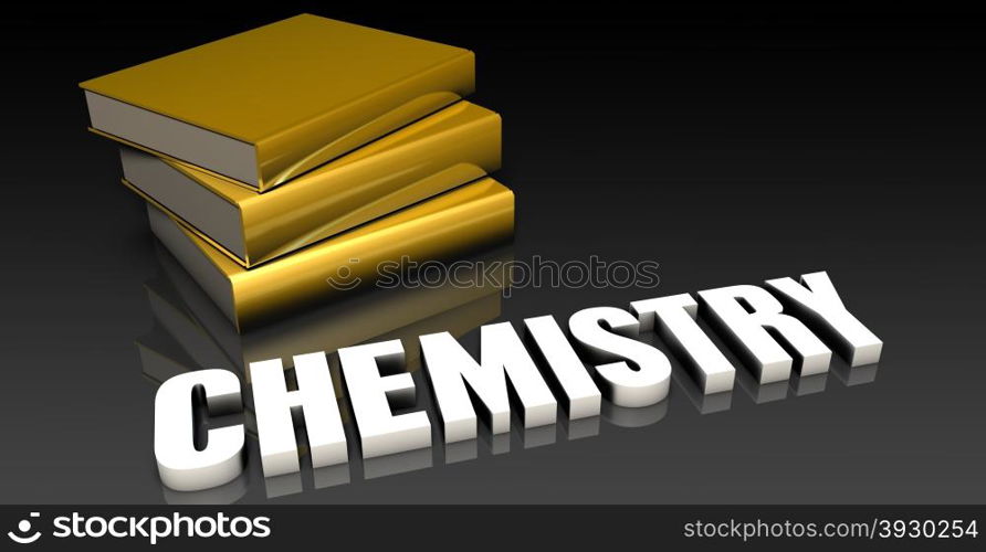 Chemistry Subject with a Pile of Education Books. Chemistry