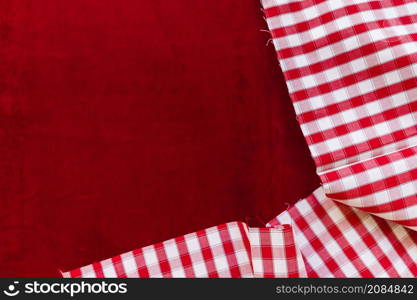 chequered pattern fabric burgundy textile