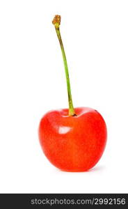 Cherries isolated on the white background