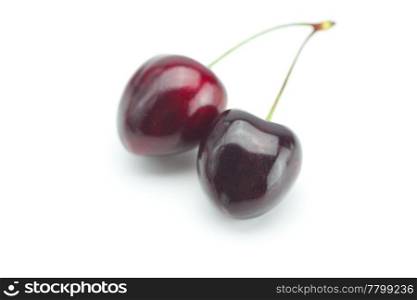 cherries isolated on white