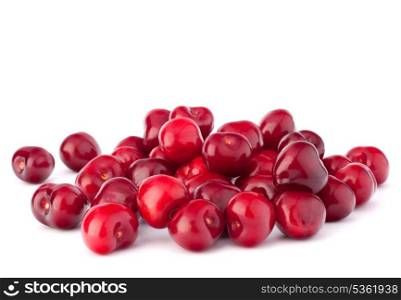cherry berries pile isolated on white background cutout