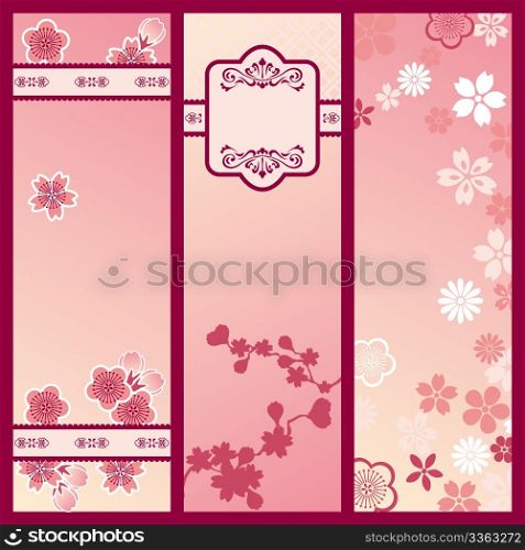 Cherry blossom banners