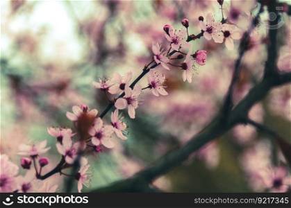 cherry blossoms flowers petals tree