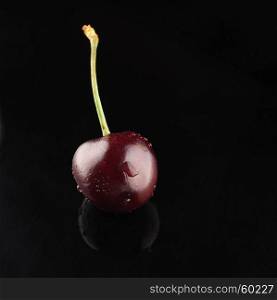 Cherry on a dark background
