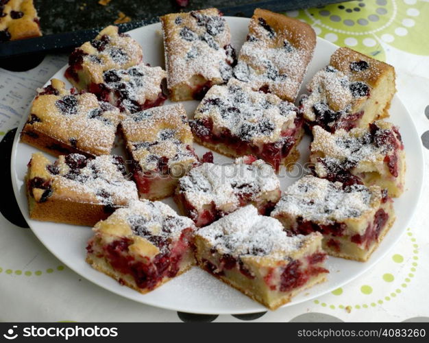 cherry sponge cake