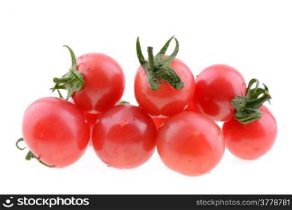 Cherry tomato fruits on a white background
