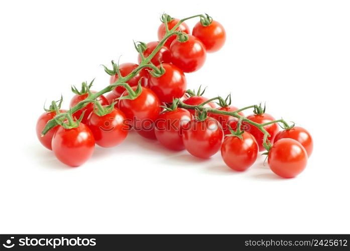 cherry tomatoes isolated on a white background