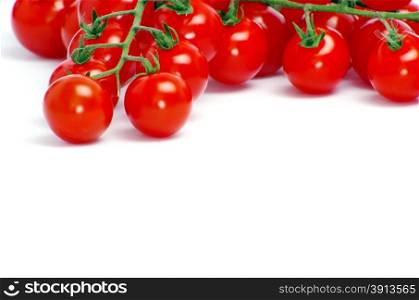 cherry tomatoes isolated on white