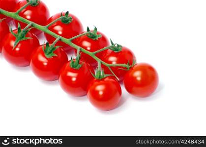 Cherry tomatoes isolated on white