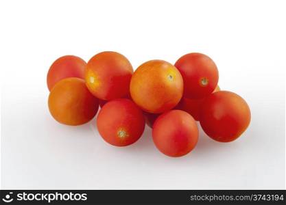 cherry tomatoes isolated on white background. cherry tomatoes